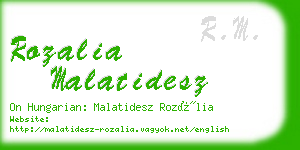 rozalia malatidesz business card